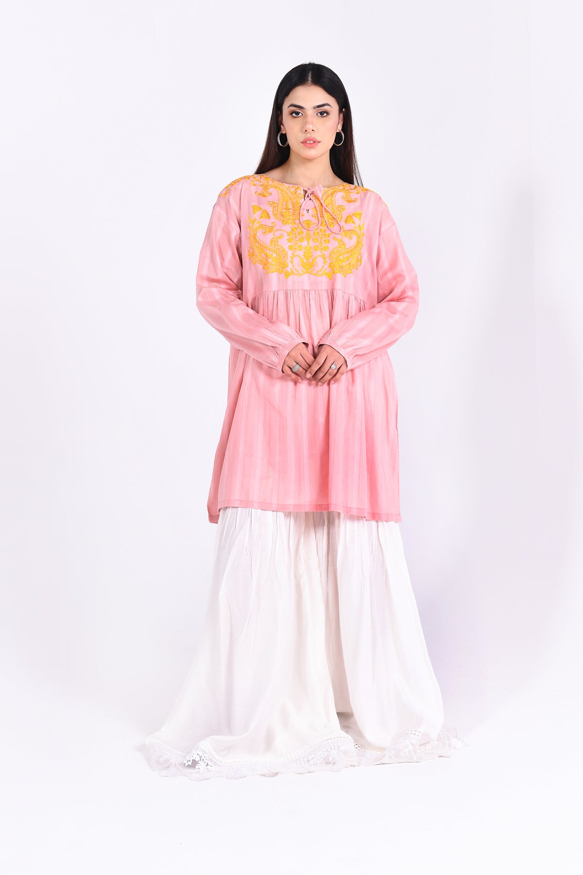 formal embroidered shirt suits for ladies online